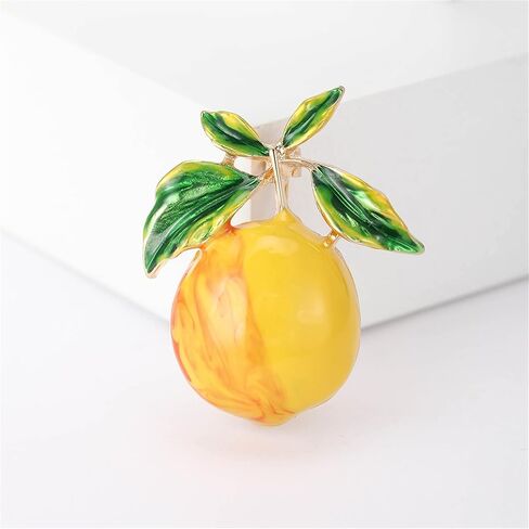 WCRAZYE Rhinestone Lemon Brooches Pin for Women Girls Dainty Cute Tiny Yellow Crystal Lemon Fruit Safety Lapel Brooch Pins Fashion Jewelry Gift, Perfect for Dresses Hat Bag in Saudi Arabia