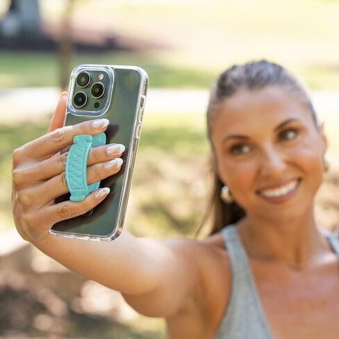 SpiiderGriip 360 Rotating Phone Grip – Flat-Fold Kickstand & Secure Strap – Works with iPhone, Android, Tablets & Cases – Comfortable & Durable (Black) in Kuwait