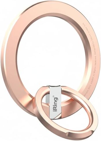 iRing Magnetic Phone Ring Holder for MagSafe, 360° Rotation Finger Grip Stand Compatible with iPhone 17/16/15/14/13/12 – Strong Magnetic Grip, iRing M2 Black in Saudi Arabia