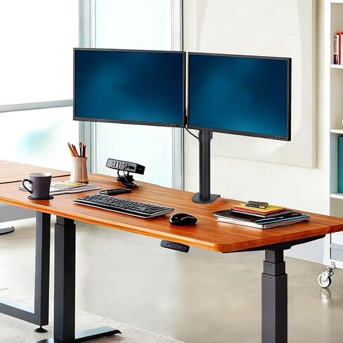 Single Monitor Desk Mount, Heavy Duty Adjustable Monitor Stand for 13"-32" Screen, Monitor Arm Desk Mount Holds Up to 22lbs with C Clamp/Grommet Base in Saudi Arabia