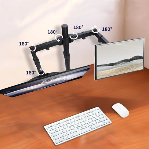 Single Monitor Desk Mount, Heavy Duty Adjustable Monitor Stand for 13"-32" Screen, Monitor Arm Desk Mount Holds Up to 22lbs with C Clamp/Grommet Base in Saudi Arabia
