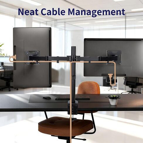 Single Monitor Desk Mount, Heavy Duty Adjustable Monitor Stand for 13"-32" Screen, Monitor Arm Desk Mount Holds Up to 22lbs with C Clamp/Grommet Base in Saudi Arabia