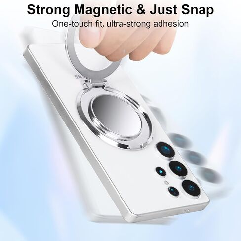 Finger Ring Stand Grip,Luxury Glitter Diamond Universal Metal Ring Kickstand with Mirror for iPhone 17/16/15/14/13 Pro Max, Galaxy S25/S24/S23/S22 Ultra,Ring Grip Holder for All Smartphone(Silver) in Saudi Arabia