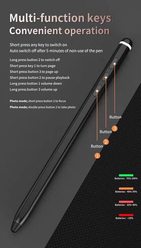 Z Fold 7 S Pen (WithBluetooth) for Samsung Galaxy Z Fold 7/ Fold 6 Fold Edition, Galaxy Tab S11, Tab S10,Tab S9，S25/S24/S23 Mobile Phone/Tablet Capacitive Touch Screen Device (Black) in Kuwait