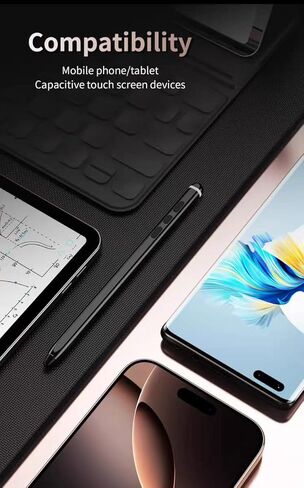 Z Fold 7 S Pen (WithBluetooth) for Samsung Galaxy Z Fold 7/ Fold 6 Fold Edition, Galaxy Tab S11, Tab S10,Tab S9，S25/S24/S23 Mobile Phone/Tablet Capacitive Touch Screen Device (Black) in Kuwait