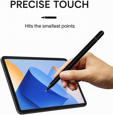 2 in 1 Stylus and Ballpoint Pen for iPad iPhone Android Tablet Smartphone, Universal Touch Screen Capacitive Stylus with Magnetic Cap and Precision Disc Tip, Metal Body Handwriting Drawing Pen in Saudi Arabia