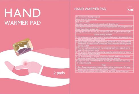 Hand Warmer Pair, 4-Hour Heat, 1 Pair Pack (Two Pieces), Unique Wrap-Around Design for Hands Foots and Joints, Good for Camping, Cold Weather, Natural Odorless Gloves, Gift for Women and Men in Saudi Arabia