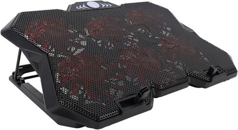 Pssopp Laptop Cooling Pad, Metal Mesh with RGB Silent Fans, 6 Height Adjustments for 19in Gaming Laptops in Saudi Arabia