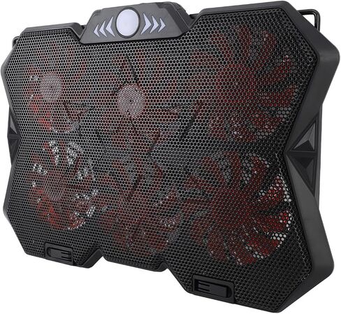 Pssopp Laptop Cooling Pad, Metal Mesh with RGB Silent Fans, 6 Height Adjustments for 19in Gaming Laptops in Saudi Arabia