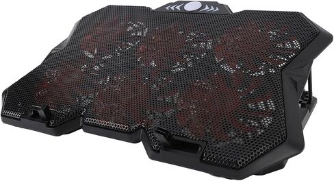 Pssopp Laptop Cooling Pad, Metal Mesh with RGB Silent Fans, 6 Height Adjustments for 19in Gaming Laptops in Saudi Arabia