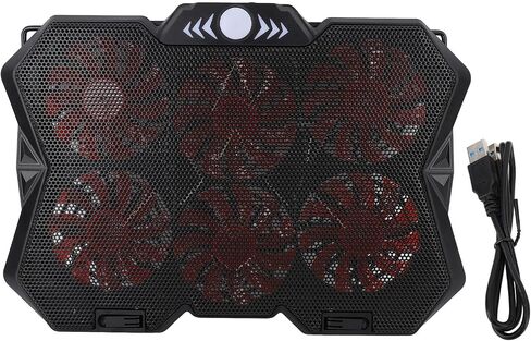 Pssopp Laptop Cooling Pad, Metal Mesh with RGB Silent Fans, 6 Height Adjustments for 19in Gaming Laptops in Saudi Arabia