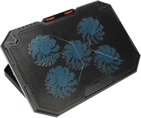 Dpofirs RGB Laptop Cooling Stand, 5 Fans, Heat Dissipation for 13-17 inch Laptops, Ergonomic Design in Saudi Arabia