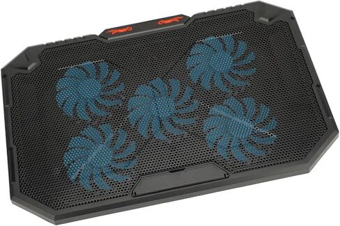 Dpofirs RGB Laptop Cooling Stand, 5 Fans, Heat Dissipation for 13-17 inch Laptops, Ergonomic Design in Saudi Arabia