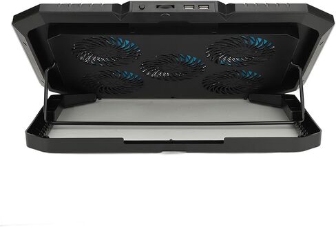 Dpofirs RGB Laptop Cooling Stand, 5 Fans, Heat Dissipation for 13-17 inch Laptops, Ergonomic Design in Saudi Arabia