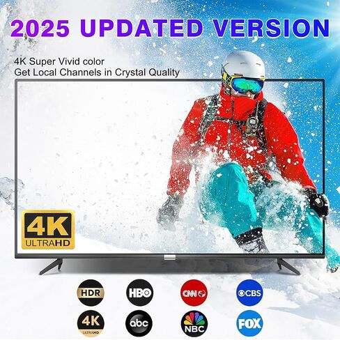 TV Antenna for Smart TV Indoor, Digital Indoor HD Antennas with Strong Magnetic Base, Long Range Reception for Local Channels 4K 1080P, 10ft Long Cables, Black in Saudi Arabia