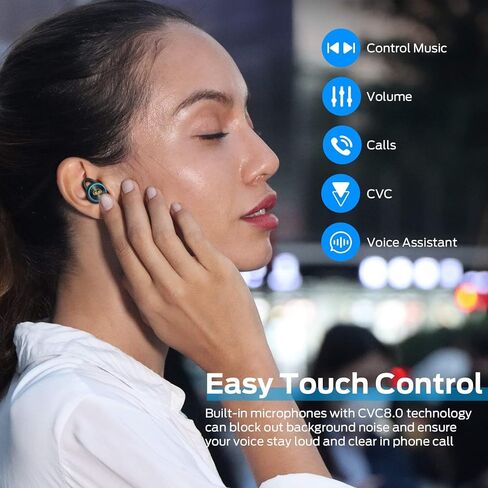 سماعات أذن لاسلكية Monster Clarity 101Plus AirLinks، سماعات أذن بلوتوث 5.0 مع علبة شحن، سماعات ستيريو بصوت جهير عميق، ميكروفون مدمج، مكالمات واضحة، تصميم مقاوم للماء للرياضة. in Saudi Arabia
