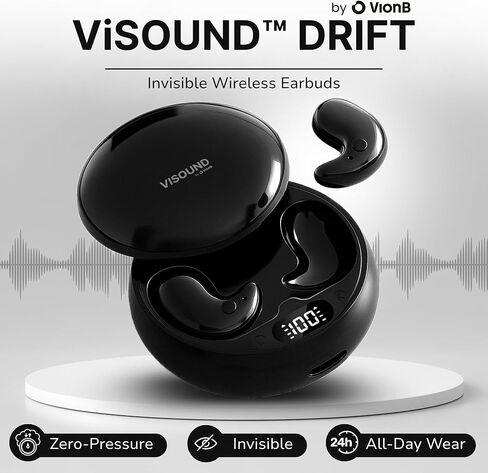 Vision Beam Drift Earbuds Wireless Bluetooth Noise Cancelling Earbuds for Small Ears - Ultra Comfortable Wireless Ear Buds with Mic, Noise Isolation, No Ear Pressure - IP6 Waterproof Ear Buds in Saudi Arabia