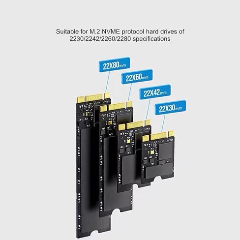 PCIe 5.0 NVMe محول بطاقة X16 فتحة محول لـ 2230/2242/2260/2280 SSD مع أداة التثبيت in Saudi Arabia
