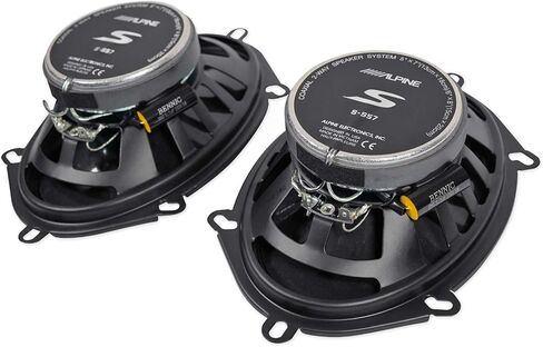 زوج من مكبرات الصوت ALPINE S-S57 بقوة 230 وات 5 × 7 بوصة أو 6 × 8 بوصة مجموعة مكبرات صوت السيارة المحورية ثنائية الاتجاه مع موصل سلك مكبر الصوت METRA 72-5512 المتوافق مع Ford Explorer 1995-1997 (عنصران) in Saudi Arabia