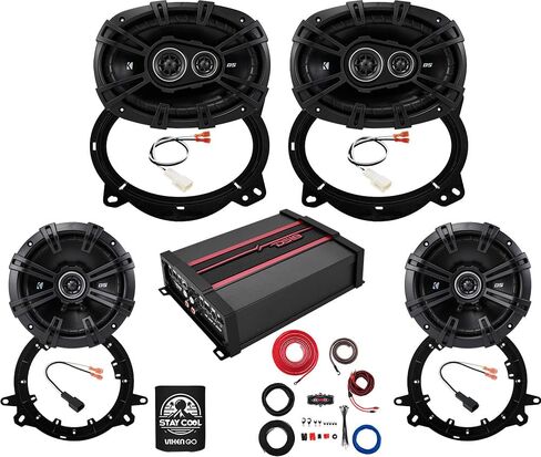 مكبرات صوت KICKER مقاس 6 × 9 و6.5 بوصة لمجموعة ترقية Toyota Tacoma 2019-2022 - زوجان من سلسلة DS مع مضخم الصوت، ومجموعة أمبير، ومحولات وحزام، ومكبر صوت السيارة الأمامي والخلفي 43DSC69304 & 43DSC6504 in Saudi Arabia