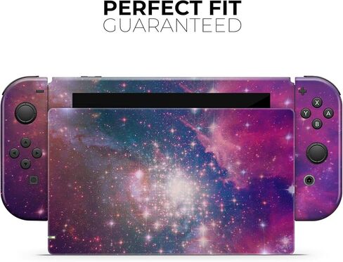 Design Skinz - Compatible with Nintendo Switch OLED Dock Only - Skin Decal Protective Scratch-Resistant Removable Vinyl Wrap Cover - Vibrant Sparkly Pink Space in Saudi Arabia
