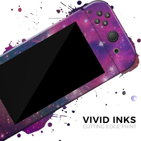 Design Skinz - Compatible with Nintendo Switch OLED Dock Only - Skin Decal Protective Scratch-Resistant Removable Vinyl Wrap Cover - Vibrant Sparkly Pink Space in Saudi Arabia