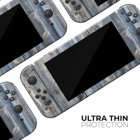 Design Skinz - متوافق مع وحدة تحكم Nintendo Switch OLED + Joy-Con - غطاء حماية من الفينيل قابل للإزالة ومقاوم للخدش - ألواح عمودية من الخشب in Saudi Arabia