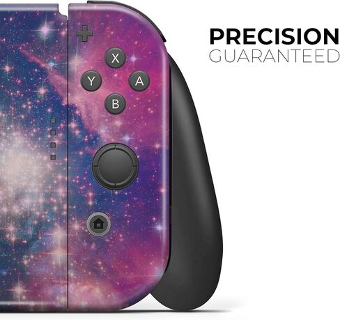 Design Skinz - متوافق مع حزمة وحدة تحكم Nintendo Switch OLED - غطاء حماية من الفينيل قابل للإزالة ومقاوم للخدش - مساحة وردية لامعة نابضة بالحياة in Saudi Arabia