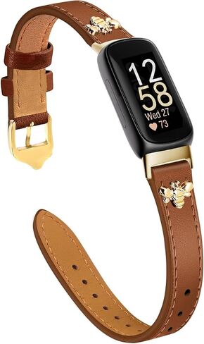 Slim Leather Bands Compatible with fitbit inspire 3 bands, Charms, Feminine Design for fitbit inspire 3 in Saudi Arabia