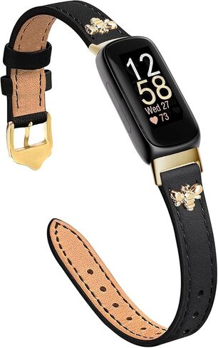 Slim Leather Bands Compatible with fitbit inspire 3 bands, Charms, Feminine Design for fitbit inspire 3 in Saudi Arabia