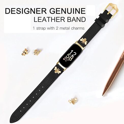 Slim Leather Bands Compatible with fitbit inspire 3 bands, Charms, Feminine Design for fitbit inspire 3 in Saudi Arabia