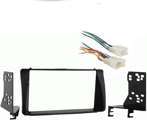 Harmony Audio HA-701761 Compatible with Toyota Corolla 2003-2008 Factory Stereo to Aftermarket Radio Harness and 95-8204 Double DIN Installation Dash Kit in Saudi Arabia