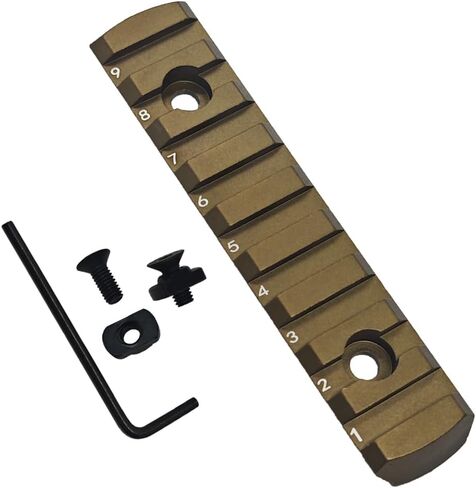 TuFok Picatinny Rail Section for Mlock - Thin 0.27in Height Rail Attachment Rail Adapter Mount Alumimun 9-Slot in Kuwait