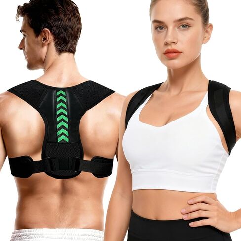 Posture Corrector for Women and Men, Adjustable Back Brace Posture Corrector for Upper & Mid Spine Support, Breathable Back Brace for Improving Neck, Shoulder and Back Posture Pain Relief in Saudi Arabia