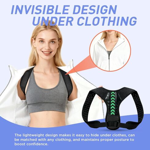 Posture Corrector for Women and Men, Adjustable Back Brace Posture Corrector for Upper & Mid Spine Support, Breathable Back Brace for Improving Neck, Shoulder and Back Posture Pain Relief in Saudi Arabia