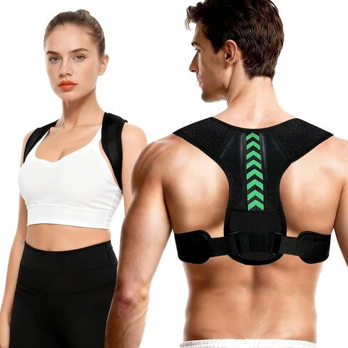 Posture Corrector for Women and Men, Adjustable Back Brace Posture Corrector for Upper & Mid Spine Support, Breathable Back Brace for Improving Neck, Shoulder and Back Posture Pain Relief in Saudi Arabia