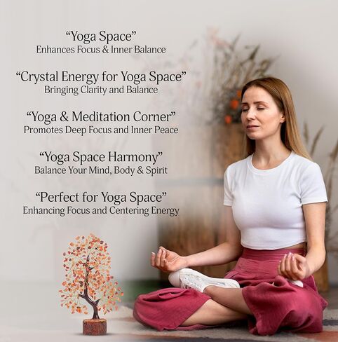 شجرة YATSKIA Chakra - شجرة المال - ديكور كريستال - شجرة الأحجار الكريمة - شجرة الحياة الكريستالية - ديكور روحي - بلورات شقرا - شجرة كريستال للطاقة الإيجابية - هدايا التأمل in Saudi Arabia
