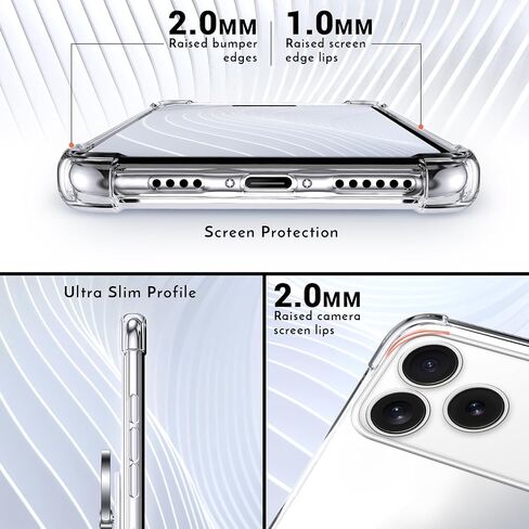 حافظة Shields Up مصممة لهاتف iPhone 17 Pro Max، حافظة محفظة بسيطة مع حامل بطاقة (3 بطاقات) وحامل حلقي/مسند، [حماية من السقوط] غطاء حماية نحيف لهاتف iPhone 17 Pro Max (6.9 بوصة) شفاف in Kuwait