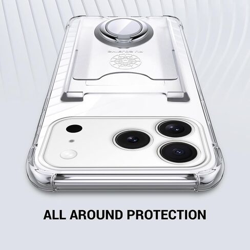 حافظة Shields Up مصممة لهاتف iPhone 17 Pro Max، حافظة محفظة بسيطة مع حامل بطاقة (3 بطاقات) وحامل حلقي/مسند، [حماية من السقوط] غطاء حماية نحيف لهاتف iPhone 17 Pro Max (6.9 بوصة) شفاف in Kuwait