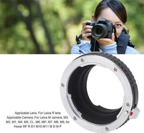 حلقة محول العدسات لعدسة Leica R Mount Lens إلى كاميرا M Mount، محول عدسة دقيق للغاية، محول تثبيت عدسة من سبائك الألومنيوم للتعريض اليدوي in Saudi Arabia