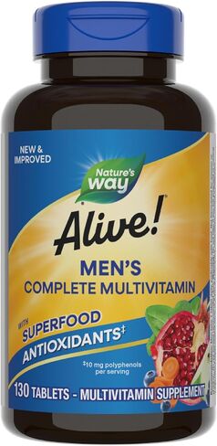 Nature’s Way Alive! Men’s Energy Complete Multivitamin, High Potency B-Vitamins, 50 Tablets in Saudi Arabia