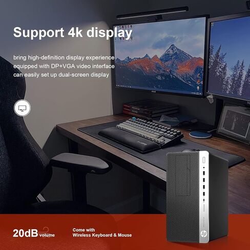 HP ProDesk 600 G3 Mini Tower Desk top PC i7-6700 Up to 4.00GHz 32GB RAM 1TB SSD + 1TB HDD HDMI Built in Wi-Fi & BT DVD-RW Dual Monitor Support Wireless Keyboard & Mouse Windows 11 (Renewed) in Saudi Arabia