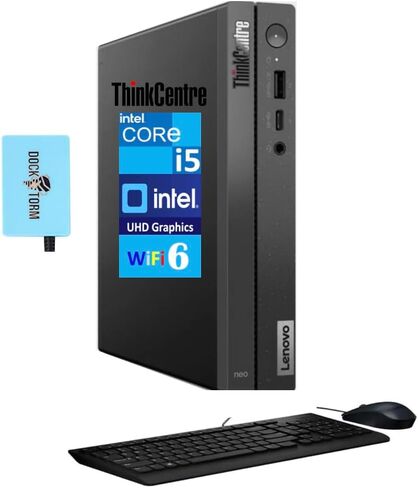 Lenovo ThinkCentre Neo 50Q Tiny Business Mini Desktop (Intel i5-13420H, Intel UHD, 16GB DDR4, 512GB PCIe SSD, WiFi 6, BT 5.2, 65W PSU, RJ-45, 1 Display Port, 1 x HDMI 2.1, Win 11 Home) w/DKZ Hub in Saudi Arabia