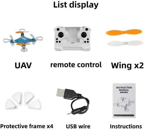 All-Ages Mini Drone with Easy Stunt Flights & 360° Tricks, Mini Drone Beginner-Friendly Stunt Flyer, Remote-Controlled Quadcopter with Altitude Hold, With LED Light & Propeller Protection (Blue) in Saudi Arabia