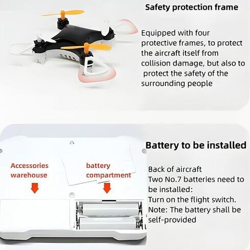 All-Ages Mini Drone with Easy Stunt Flights & 360° Tricks, Mini Drone Beginner-Friendly Stunt Flyer, Remote-Controlled Quadcopter with Altitude Hold, With LED Light & Propeller Protection (Blue) in Saudi Arabia