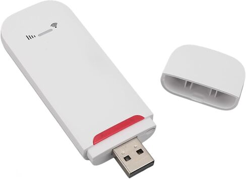 KIMISS 500Mbps 4G LTE USB Modem Dongle Router - Portable Travel Hotspot with SIM Card Slot, Supports 10 Users for Europe, Asia, Oceania, and Africa in Saudi Arabia