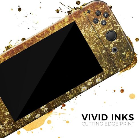 Design Skinz - متوافق مع Nintendo Switch OLED Dock فقط - غطاء حماية من الفينيل قابل للإزالة ومقاوم للخدش - حقل برتقالي متوهج عتيق in Saudi Arabia