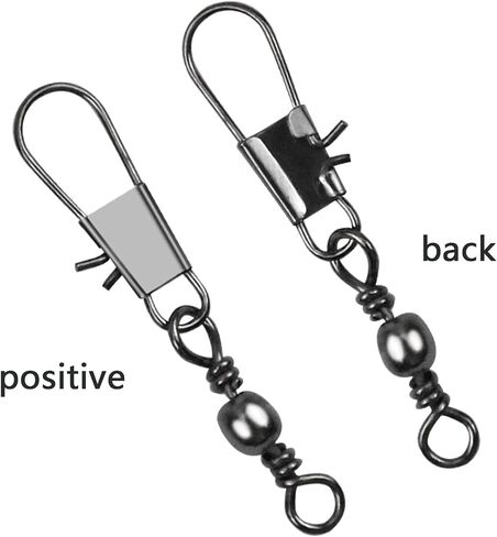 100Pcs Fishing Swivel Snaps Kit, Ball Bearing Connectors (Size 7#-14#) for Saltwater in Saudi Arabia