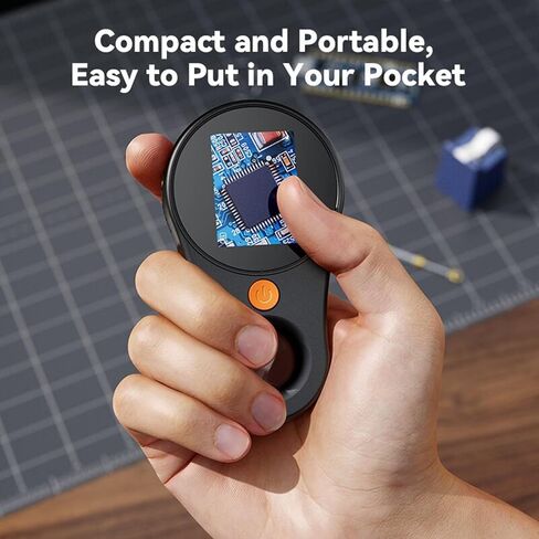 Handheld Digital Microscope 500X Magnification Enhanced Illumination Computer Connection with OS Multi Functional Wide Compatibility for Photos and Videos Black in Saudi Arabia