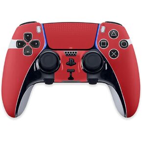 MightySkins Skin Compatible with PS5 DualSense Edge Controller - Solid Red | Protective, Durable, and Unique Vinyl Decal wrap Cover | Easy to Apply & Change Styles | Made in The USA in Kuwait